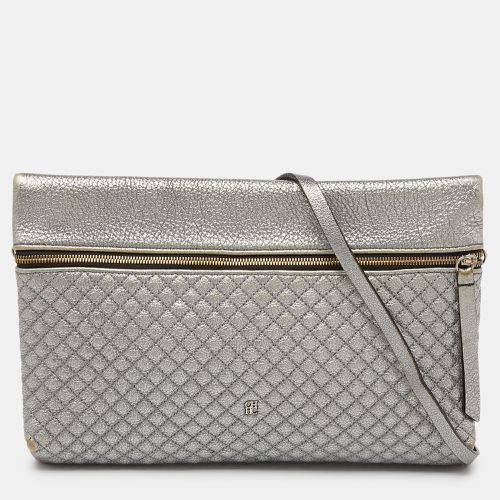 Silver Quilted Leather Front Zip Crossbody Bag - CH Carolina Herrera - Modalova