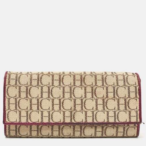 Carolina Herrera Monogram Canvas and Leather Flap Continental Wallet - CH Carolina Herrera - Modalova