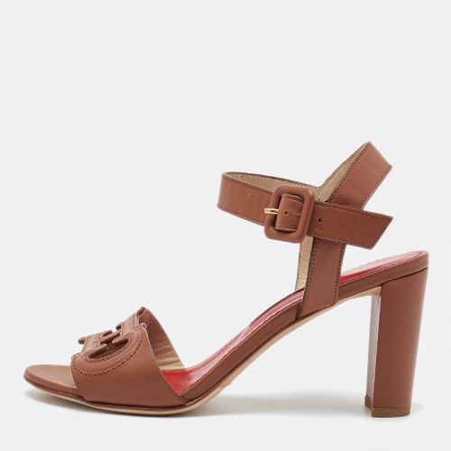 Leather Ankle Strap Sandals Size 37 - CH Carolina Herrera - Modalova