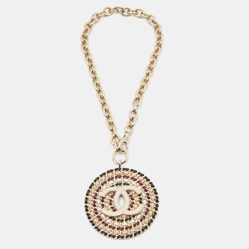 CC Interwoven Leather Tone Necklace - Chanel - Modalova