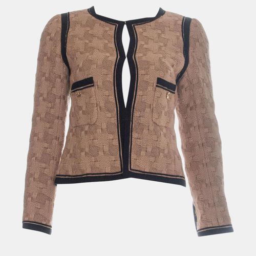 A Woven Wool Round Neck Jacket - Chanel - Modalova