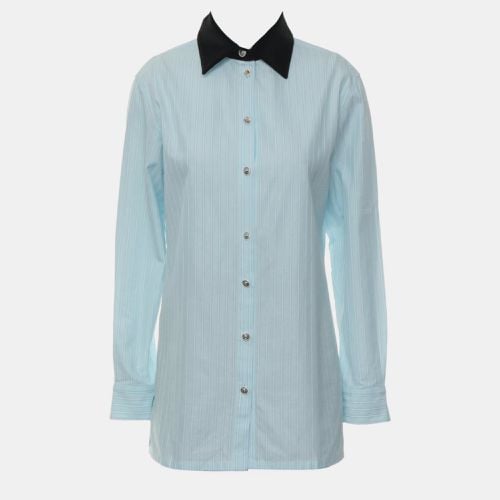 Blue Cotton Stripes Shirt FR Women 34 - Chanel - Modalova