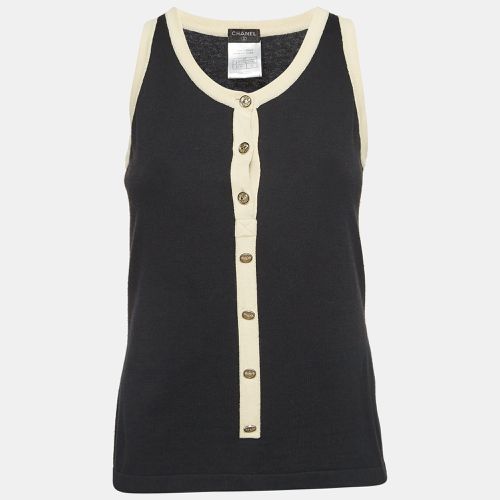 Cotton Knit Button Detail Tank Top S - Chanel - Modalova