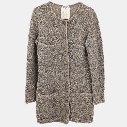 Collarless Wool Jacket Women Size 40 - Chanel - Modalova