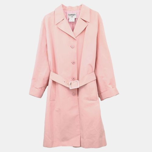 Single Breasted Coat Fabric Coat Size 38 - Chanel - Modalova