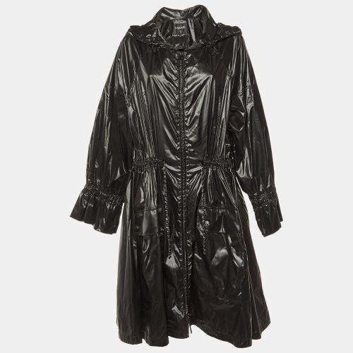 Nylon Hooded Zip Up Coat L - Chanel - Modalova