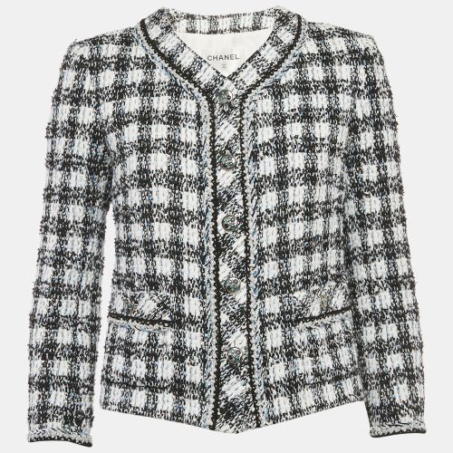 Blue Tweed Button Detail Jacket S - Chanel - Modalova