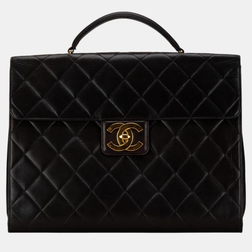 CC Quilted Lambskin Flap Briefcase - Chanel - Modalova