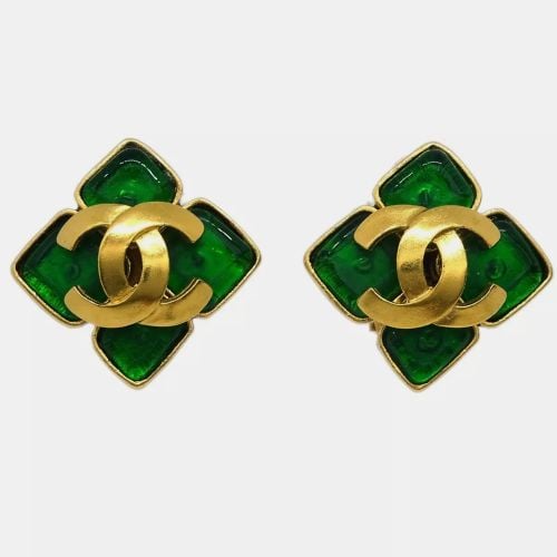 Gripoix Rhombus Clip-On Earrings - Chanel - Modalova