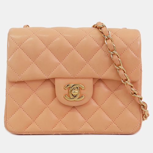 Mini Square Classic Lambskin Single Flap Bag - Chanel - Modalova