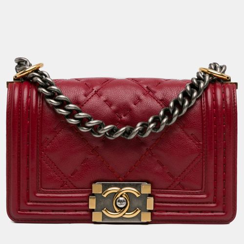 Small Grained Calfskin Boy Double Stitch Flap - Chanel - Modalova