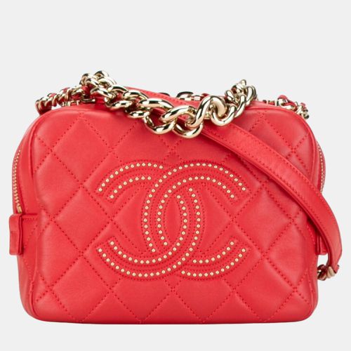 Lambskin Quilted Studded Beauty Begins Shoulder Bag - Chanel - Modalova