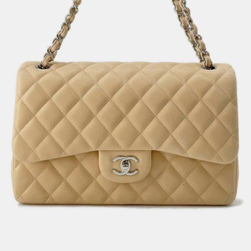 Leather Jumbo Classic Double Flap Shoulder Bag - Chanel - Modalova