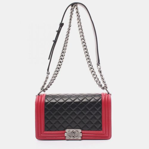 Red Lambskin Leather Medium Boy Shoulder Bag - Chanel - Modalova