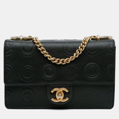 Metallic Calfskin Leather Embossed Circle C Flap Bag - Chanel - Modalova