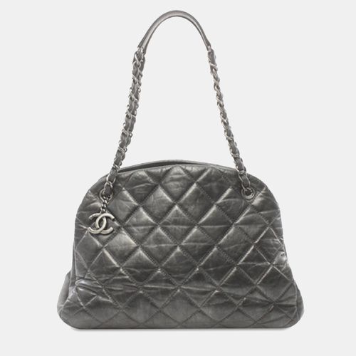 Gray Aged Calfskin Just Mademoiselle Bowling Bag - Chanel - Modalova