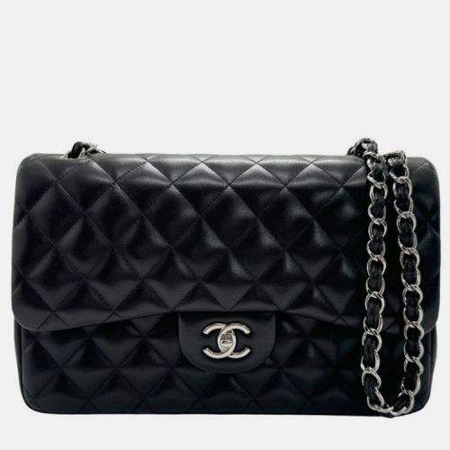 Leather Jumbo Classic Double Flap Shoulder Bag - Chanel - Modalova