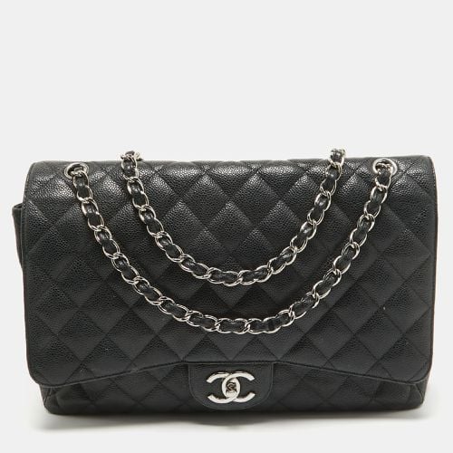 Quilted Caviar Leather Maxi Classic Double Flap Bag - Chanel - Modalova