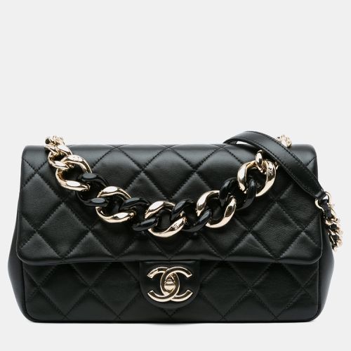 Lambskin Elegant Chain Single Flap Medium Bag - Chanel - Modalova