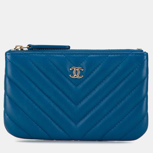 Flat Caviar Chevron Quilted Small Pouch Case - Chanel - Modalova