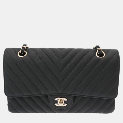 Caviar skin V-stitched chain shoulder bag 25cm - Chanel - Modalova