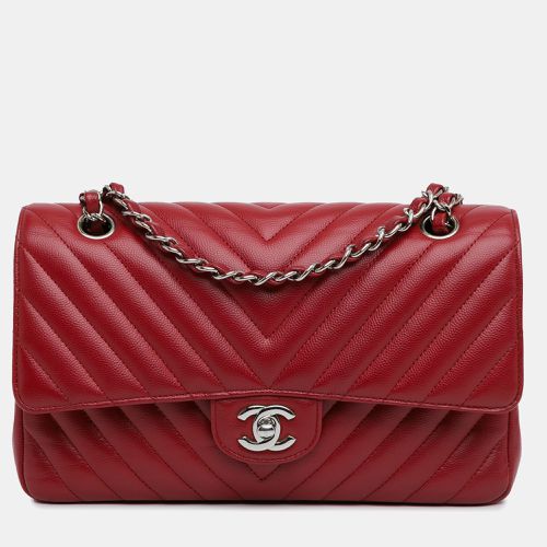 Leather Chevron Classic Double Flap Medium Bag - Chanel - Modalova