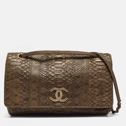 Olive Python Paris-Byzance Flap Bag - Chanel - Modalova