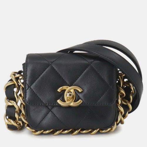 Leather Matelasse Mini Chain Shoulder Bag - Chanel - Modalova