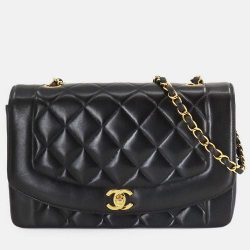 Leather Diana Matelasse 25 Chain Shoulder Bag - Chanel - Modalova