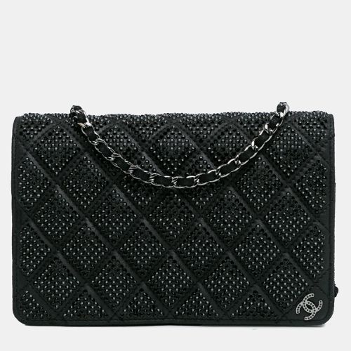 Quilted Lambskin Crystal Wallet On Chain - Chanel - Modalova