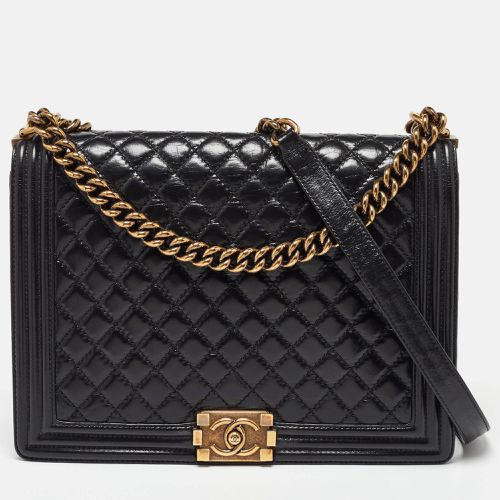 Quilted Leather Large Boy Flap Bag - Chanel - Modalova