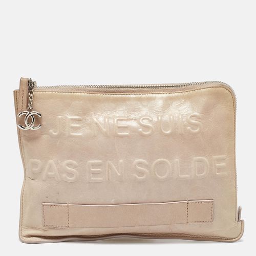 Off Leather Je Ne Suis Pas En Solde Pouch - Chanel - Modalova