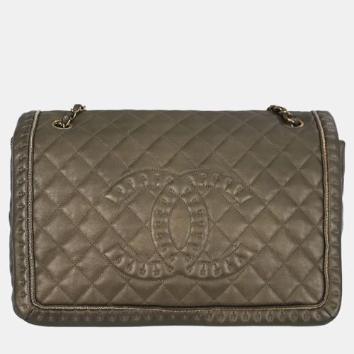 Brown & Metallic Leather Istanbul Accordion Flap Bag - Chanel - Modalova