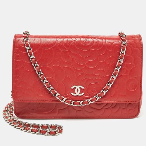 Leather Camellia Wallet On Chain - Chanel - Modalova