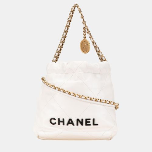 Leather Mini Shiny Calfskin 22 Hobo Bag - Chanel - Modalova