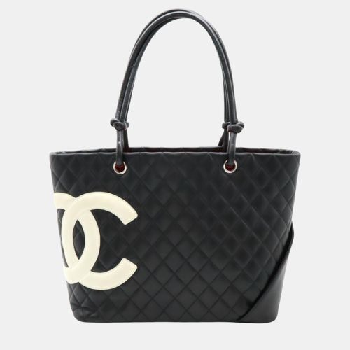 White Soft Calfskin Cambon Line Coco Mark Large Tote Bag - Chanel - Modalova