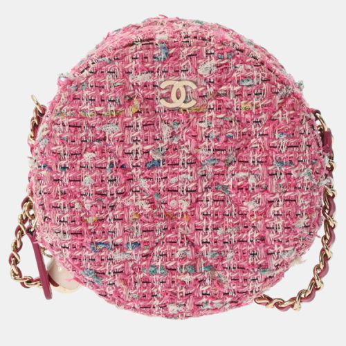 Tweed Matelasse Round Chain Shoulder Bag - Chanel - Modalova