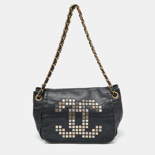 Leather Mosaic Studs Accordion Flap Bag - Chanel - Modalova