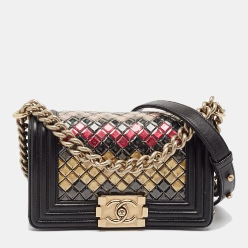 Leather and Sequins Tile Brasserie Mosaic Small Boy Bag - Chanel - Modalova