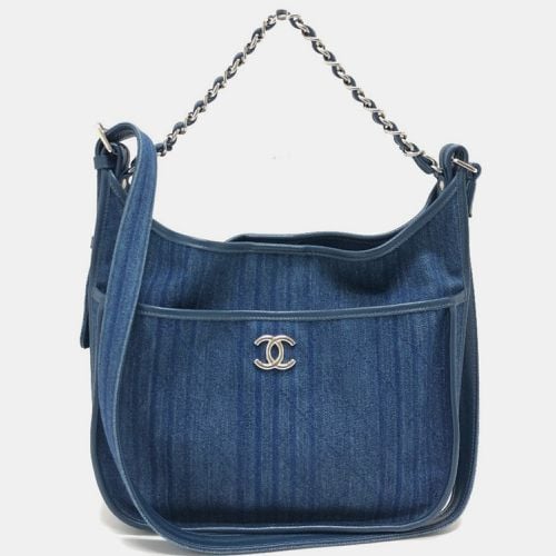 Denim Matelasse Coco Mark Handbag - Chanel - Modalova