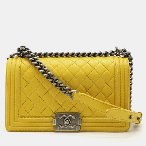 Leather Boy Matelasse Coco Mark Chain Shoulder Bag - Chanel - Modalova