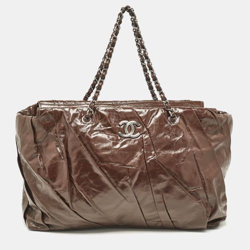 Choco Twisted Glazed Leather Large Classic Tote - Chanel - Modalova