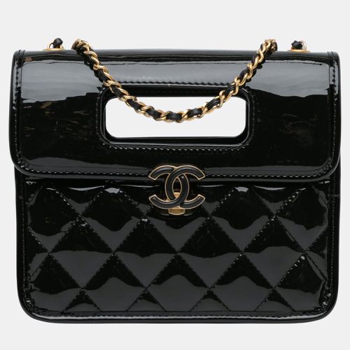 Mini Quilted Patent Graphic Catch Flap - Chanel - Modalova