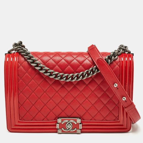 Quilted Patent and Leather New Medium Boy Bag - Chanel - Modalova