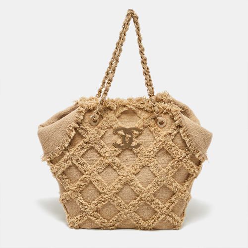 Diamond Stitch Tweed CC Nature Tote Bag - Chanel - Modalova