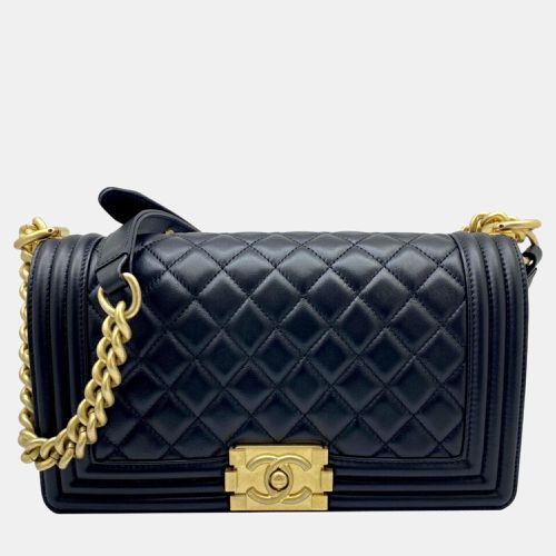 Double Coco Mark Lambskin Boy Chain Shoulder Bag - Chanel - Modalova