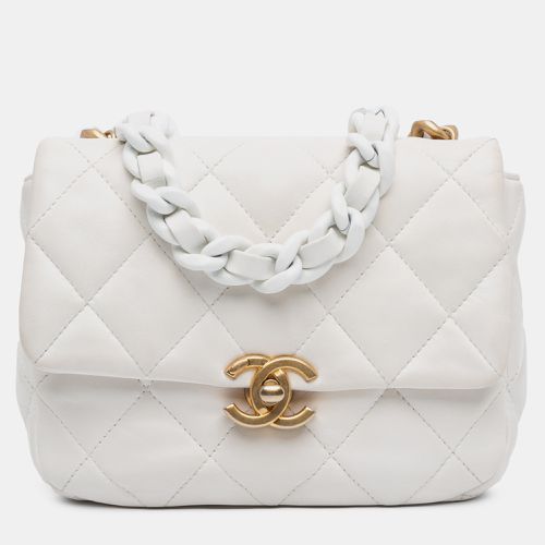 Mini Quilted Lambskin Lacquered Chain Flap - Chanel - Modalova