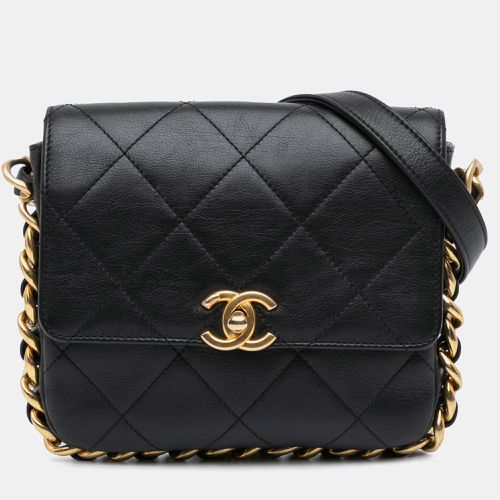 Calf Leather Small Quilted Framing Chain Flap Bag - Chanel - Modalova