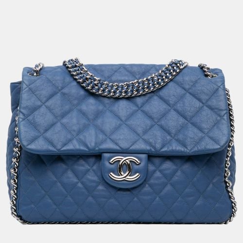 Maxi Washed Lambskin Chain Around Flap - Chanel - Modalova