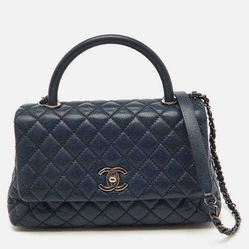 Quilted Caviar Leather Small Coco Top Handle Bag - Chanel - Modalova